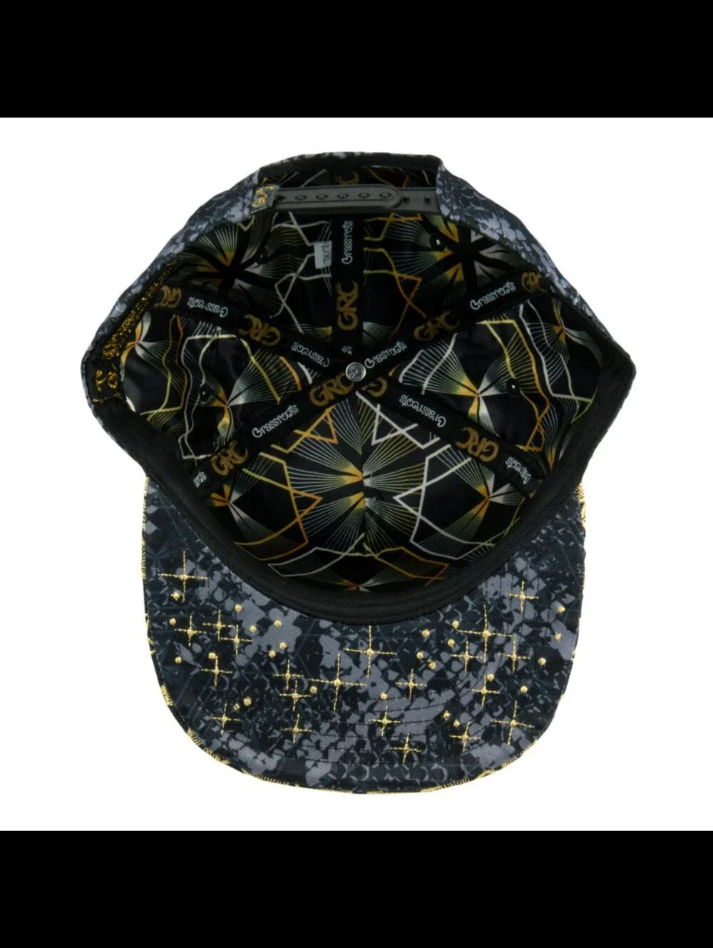 🌹💀Grassroots California: Celestial Serpent V2 Black Snapback Hat💀🌹